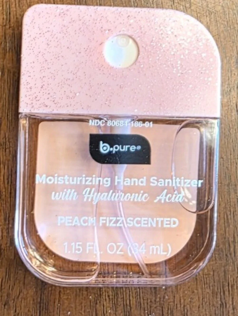 NWT Rare Peach Fizz Hand Sanitizer with Hyaluronic Acid, Pink Case & Charms